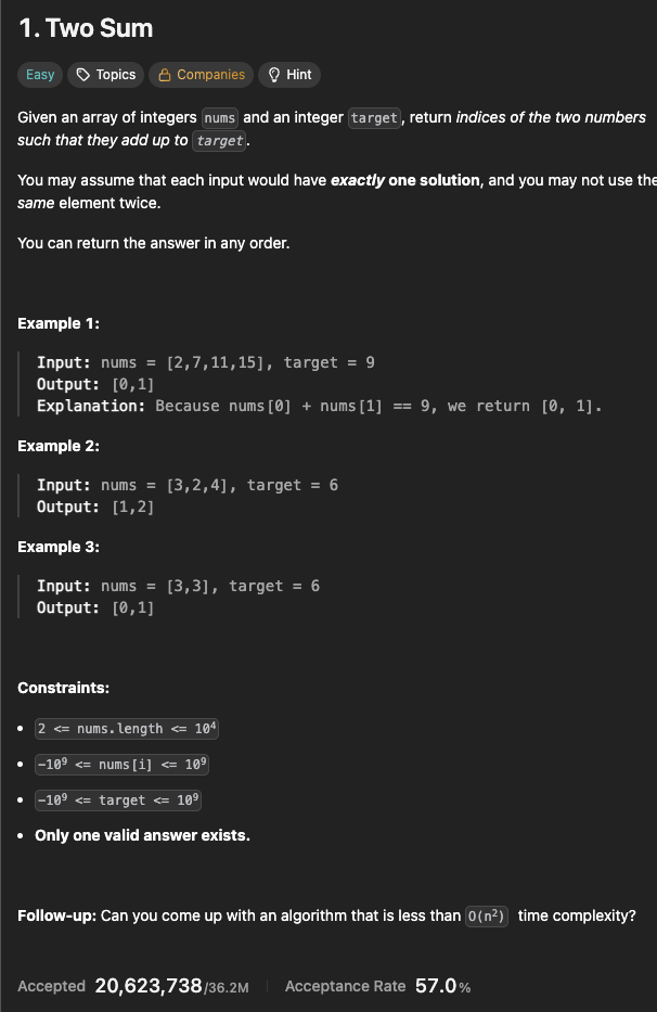 leetcode description